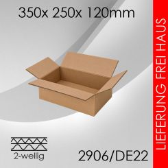 Faltkarton 2-wellig DE22 - 350x 250x 120mm 80 Stück