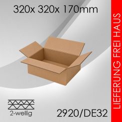 Faltkarton 2-wellig DE32 - 320x 320x 170mm 60 Stück