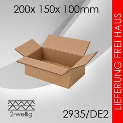 540x Faltkarton 2-wellig DE2 - 200x 150x 100mm 