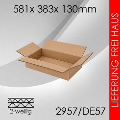 Faltkarton 2-wellig DE57 - 581x 383x 130mm 