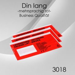 BUSINESS Lieferscheintaschen DIN lang ROT 1.000 Stück