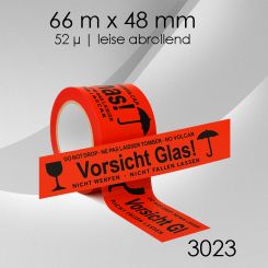 Meko warntape "Vorsicht Glas" 52µ leise: Ab 6 Rollen 36 Rollen