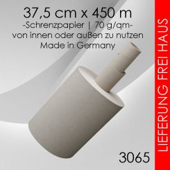 Schrenzpapier 37,5cm x 450m - 70g/m² grau 2 Rollen