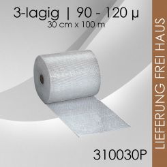 2x Luftpolsterfolie 3-lagig 30cm x 100m - Premium 