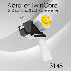 Profi TwinCore Handabroller für Klebebänder 