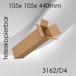 60x Teleskopkarton D4 - 105x 105x 440mm 