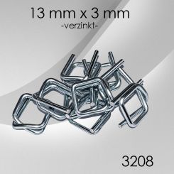 1.000 Metallklemmen 13mm x 3mm verzinkt 