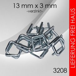 2.000 Metallklemmen 13mm x 3mm verzinkt 