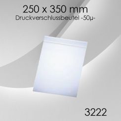 Druckverschlussbeutel 250x 350mm 50µ 