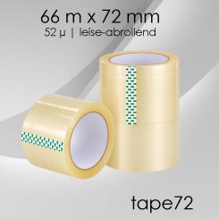 Meko tape72 - 72mm breit: Ab 6 Rollen 24 Rollen transparent