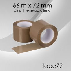 Meko tape72 - 72mm breit: Ab 6 Rollen - braun 6 Rollen braun