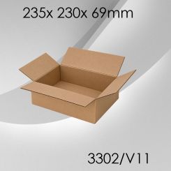 50x Faltkarton V11 - 235x 230x 69mm 
