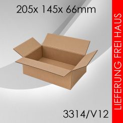 400x Faltkarton V12 - 205x 145x 66mm 