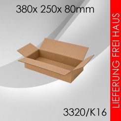 1.400x Faltkarton K16 - 380x 250x 80mm 