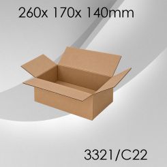 50x Faltkarton C22 - 260x 170x 140mm 