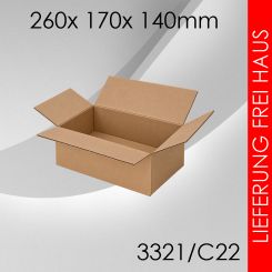 2.800x Faltkarton C22 - 260x 170x 140mm 