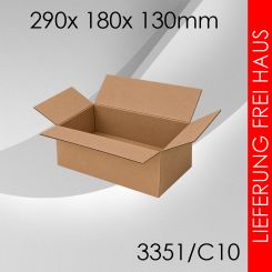 600x Faltkarton C10 - 290x 180x 130mm 