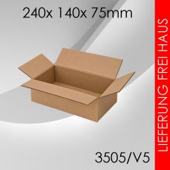 3.500x Faltkarton V5 - 240x 140x 75mm 