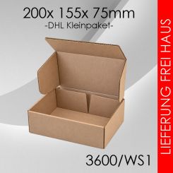 1.050x DHL Kleinpaket WS 1 - 200x 155x 75mm 