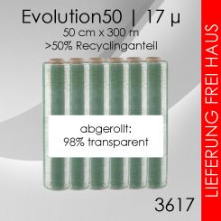 30x Handstretchfolie 50% Recycling 17µ 