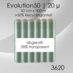 1x Handstretchfolie 50% Recycling 20µ 