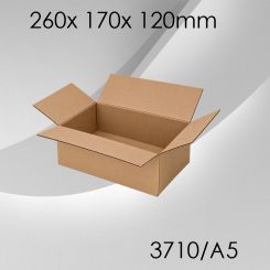 50x Faltkarton A5 - 260x 170x 120mm 