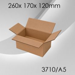 50x Faltkarton A5 - 260x 170x 120mm 