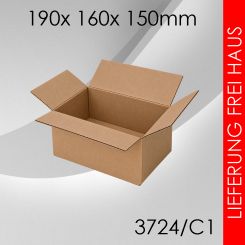 600x Faltkarton C1 - 190x 160x 150mm 