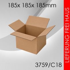 2.100x Faltkarton C18 - 185x 185x 185mm 