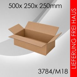 Faltkarton M18 - 500x 250x 250mm 80 Stück