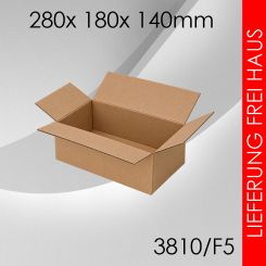 2.800x Faltkarton F5 - 280x 180x 140mm 