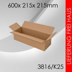 Faltkarton K25 - 600x 215x 215mm 1.050 Stück