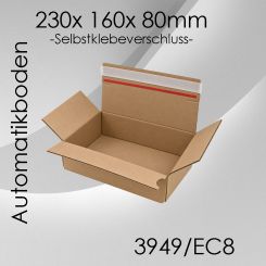 50x Automatikkarton EC8 - 230x 160x 80mm 