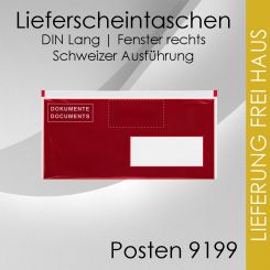 SoPo 4.000 Lieferscheintaschen DIN lang rot 