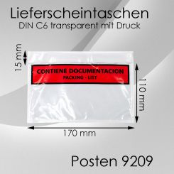 SoPo 1.000 Lieferscheintaschen DIN C6 transparent 
