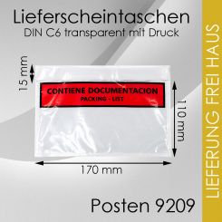 SoPo 18.000 Lieferscheintaschen DIN C6 transparent 