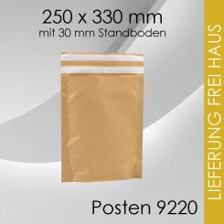 Faltentaschen 250x 330mm mit 3cm Standboden 500 Stück
