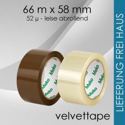 108 Rollen Meko Klebeband velvetTape LEISE 108 Rollen transparent