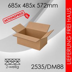 Faltkarton 2-wellig DM88 - 685x 485x 572mm 