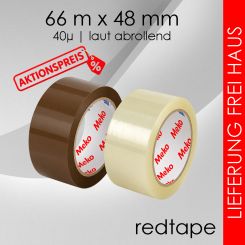 144 Rollen Meko Klebeband redtape braun
