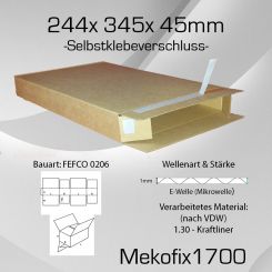 60x Mekofix 1700 - 344x 244x 45mm - selbstklebend 