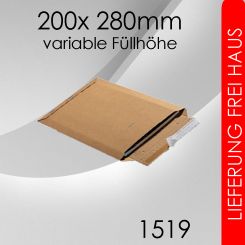 1.200x Wellpappversandtasche 1519 - 200x 280mm (DIN A5+) 
