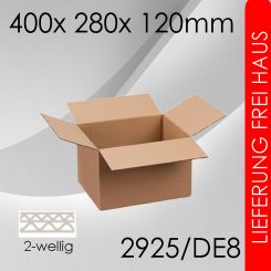 255x Faltkarton 2-wellig DE8 - 400x 280x 120mm 