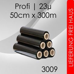 8x Handstretchfolie Profi 23µ schwarz 