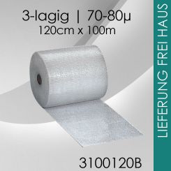 12x Luftpolsterfolie 120cm x 100m - Business 