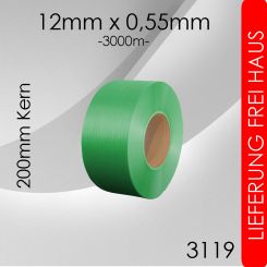 2 Rollen PP-Umreifungsband 12mm grün 