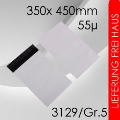 1.000x LeoBag Folienversandtaschen Gr. 5 - 350 x 450mm 