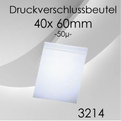 1.000 Druckverschlussbeutel 40x 60mm 50µ 