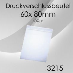 1.000 Druckverschlussbeutel 60x 80mm 50µ 
