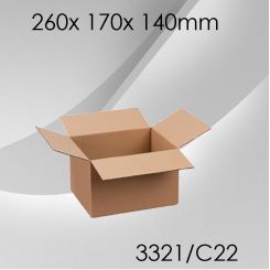 50x Faltkarton C22 - 260x 170x 140mm 